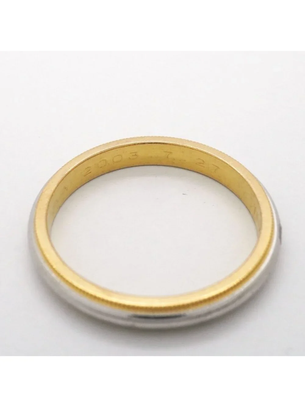 Tiffany & Co Ring Milgrain 18k Yellow Gold Platinum